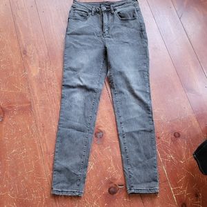 Risen gray straight leg jeans